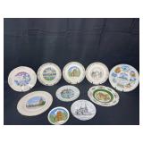 Collection of 10 Commemorative Decorative Plates