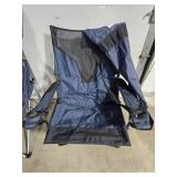 Lot of 2 Folding Camping Chairs with Cup Holders