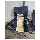 Lot of 2 Folding Camping Chairs with Cup Holders