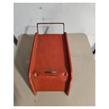 Red Metal Car Ramps. Missing one block