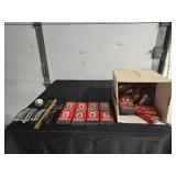 Lot of Vintage Prince Albert Crimp Cut Tobacco Tins & Miscellaneous Tools