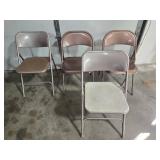 Set of 4 Metal Folding Chairs