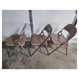 Set of 4 Metal Folding Chairs