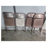 Set of 4 Metal Folding Chairs