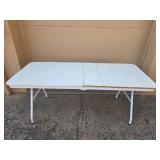Folding Banquet Table with White Top