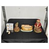 Lot of Assorted Holiday Figurines and Stone Critters