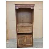Vintage Wooden Hutch Cabinet with Storage Compartments