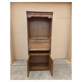Vintage Wooden Hutch Cabinet with Storage Compartments