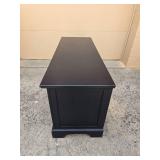 Black TV Stand with Shelves and Cabinet Storage