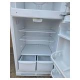 White Frigidaire Top Freezer Refrigerator - Working Condition
