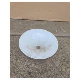 Torch Style Floor Lamp with Frosted Glass Shade