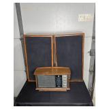 Vintage RCA Wooden Radio with Dual Speakers