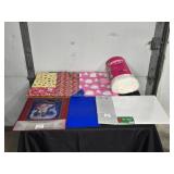 Assorted Gift Bags and Cotton Quilt Batting Lot