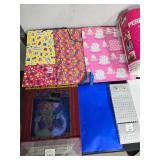 Assorted Gift Bags and Cotton Quilt Batting Lot
