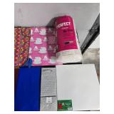 Assorted Gift Bags and Cotton Quilt Batting Lot