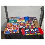 Assorted Gift Bags and Cotton Quilt Batting Lot