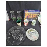Assorted Holiday Decor and Tableware Lot