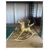 Brass Horse & Candle Stick Holders