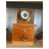 Wood Box & Barometer