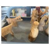 Wood Carved camels and wise men