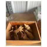 Wood Carved camels and wise men