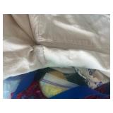 sewing box with yarn and thread