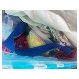 sewing box with yarn and thread