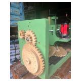 Big wood working bench  with vises and wood homemade turning lathe   nice setup