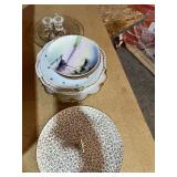 box of glassware and dishes