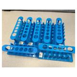 Test Tube Racks, 6 Places, Blue Plastic