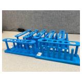 Test Tube Racks, 6 Places, Blue Plastic