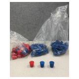 Bags of Stoppers, 1 Hole 2 Hole and Solid, 1 Inch Top
