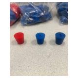 Bags of Stoppers, 1 Hole 2 Hole and Solid, 1 Inch Top
