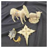 Beautiful 21 Piece Lenox China Jewels Nativity Set