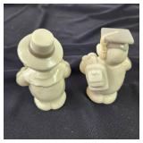 Lot Of Six Lenox Holiday Snowmen 3.5" Christmas 4th Of July Halloween Thanksgiving Graduation May Flowers