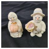 Lot Of Six Lenox Holiday Snowmen 3.5" Christmas 4th Of July Halloween Thanksgiving Graduation May Flowers