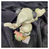 Lot Of Two Disney Lenox Figures Christmas With Mickey And Minnie