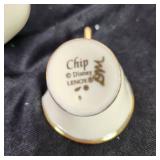 Lot Of Two Disney Lenox Figures Cogsworth Right On Time And Mrs. Potts & Chip