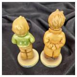 Lot Of Two Hummel Figurines #848 Steadfast #848 Too Shy To Sing 4" Tall