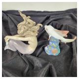 LLADRO Figurine 1410 Mermaid And 6859 Fish Great Condition