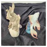 LLADRO Figurine 1410 Mermaid And 6859 Fish Great Condition