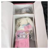 NIB Paradise Galleries Tyra Porcelain Doll With Stuffed Doll