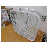 Lasko 20 in. 3 Speeds Box Fan in White with Save-Smart Technology for Energy Efficiency, Carry Handle