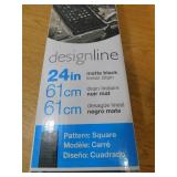 Designline 24 in. Stainless Steel Linear Shower Drain with Square Pattern Drain Cover in Matte Black