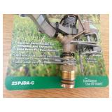 (7) Rain Bird 25PJDAC Riser-Mounted Brass Impact Sprinkler, Adjustable 20-41 ft.