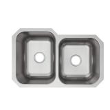 New - Elkay Avenue 32in. Undermount 2 Bowl 18 Gauge Stainless Steel Sink Only and No Accessories