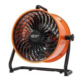 Commercial Electric 16 in. 3-Speed Drum Floor Fan in Orange High Velocity Turbo