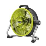 RYOBI ONE+ 18V Cordless Hybrid WHISPER SERIES 14 in. Air Cannon Fan (Tool Only)