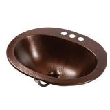 SINKOLOGY Seville 18 Gauge 20 in. Copper Drop-In Bath Sink in Aged Copper