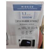 Vissani 1.1 cu. ft. Countertop Microwave in Fingerprint Resistant Stainless Steel